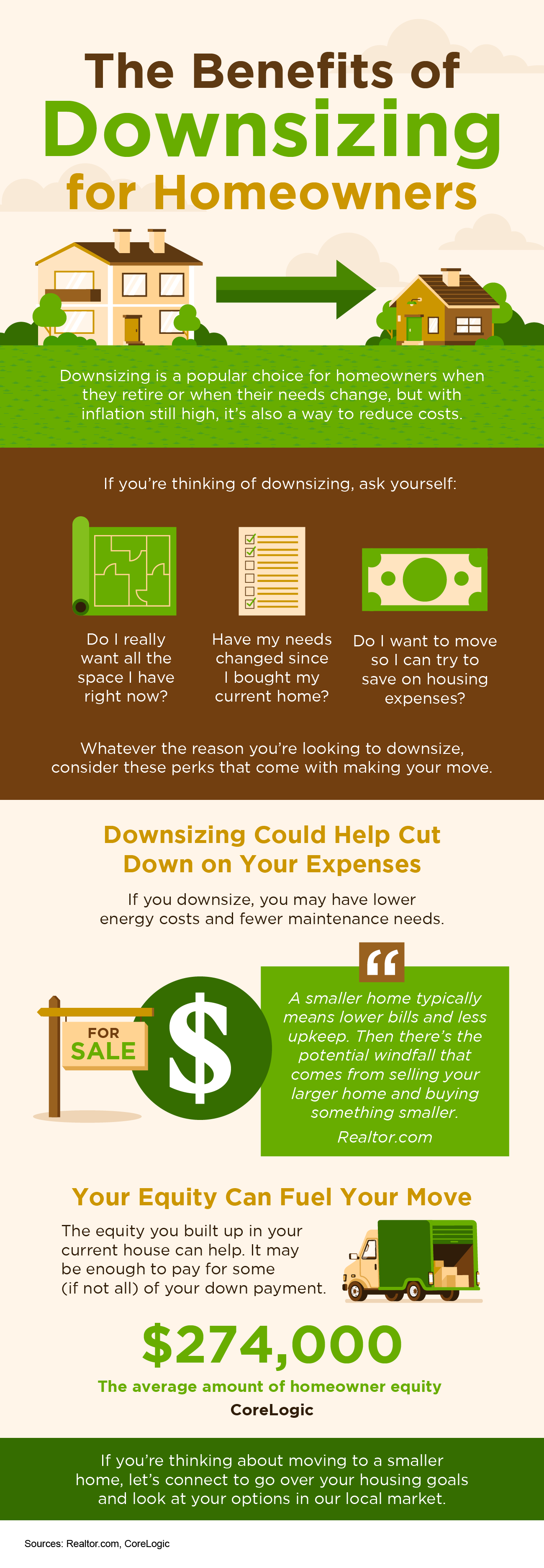 The Benefits of Downsizing for Homeowners [INFOGRAPHIC]